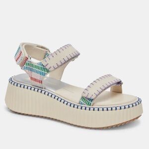 Dolce Vita Debra Ivory Multi Nubuck Sandals Size 10 NEW